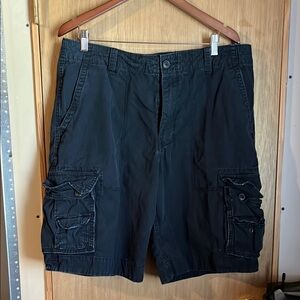 Men's Black Cargo Shorts